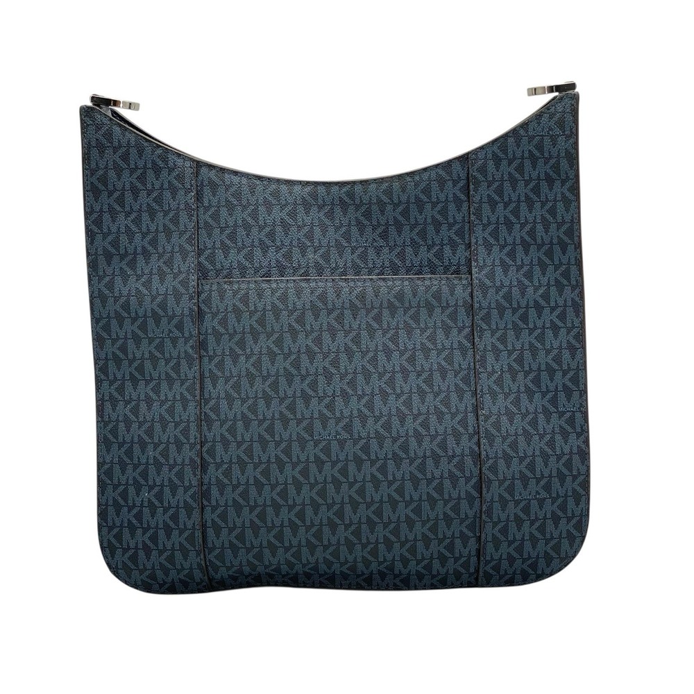 Michael Kors Briley Large Messenger Crossbody Bag Admiral Blue Small MK Logo - Picture 3 of 16